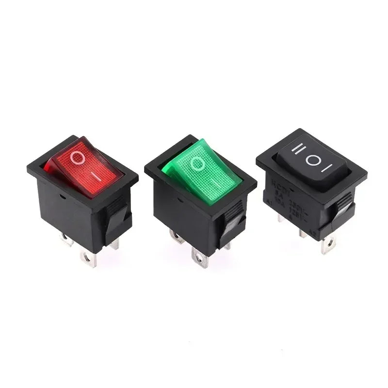 10/30/100Pcs KCD1 Snap-in Boat Rocker Switch Toggle Power SPST ON-OFF 2/3/4 Pin AC 250V 6A 125V 10A 2Pin Position Snap Switch