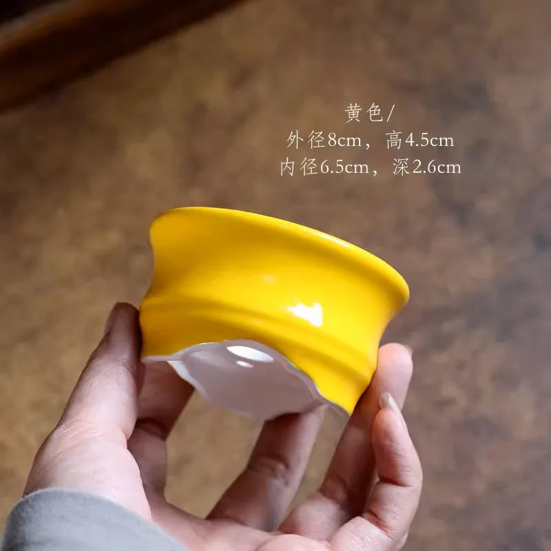 Porcelain Glazed Circle Bonsai Pot,Small Vase, Traditional Chinese Kiln Transmission, Dormitory Room,Table,Garden Decoration