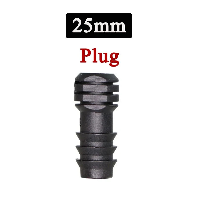 2~50pcs Greenhouse PE Pipe Joint 16 20 25 mm Tee Straight Elbow Plug Irrigation Pipe Fitting Micro Spray Irrigation Accessories