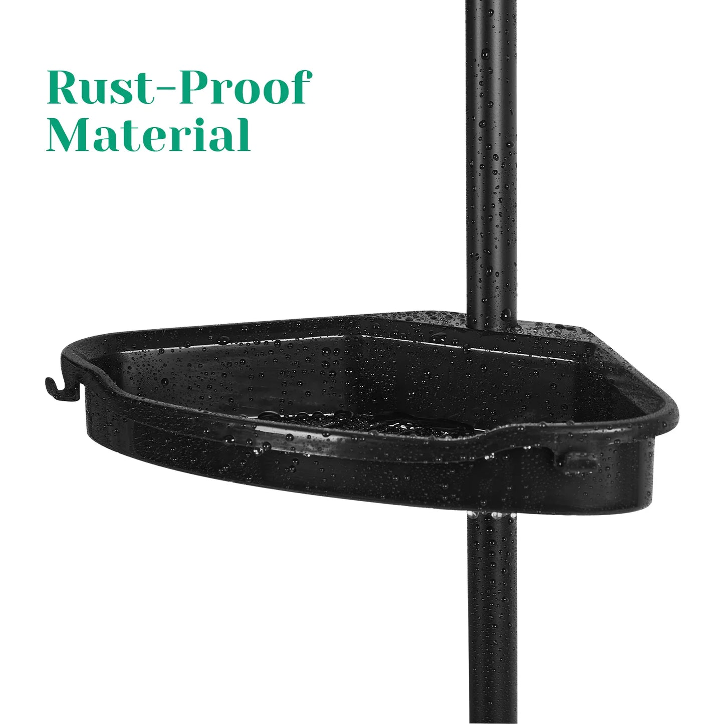 Rustproof Shower Caddy Corner for Bathroom, 4-Tier Adjustable Shelves