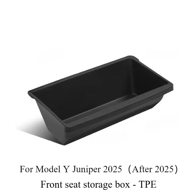 For Tesla Model Y Juniper 2025 Under Seat Storage Box Case Car Seat Organizer Vehicle Underseat Drawer Holder Car Interior Tray