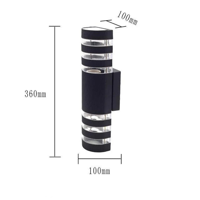 E27/GU10 Outdoor Lights Lighting Wall Light Waterproof Up Down Aluminum Garden Light Double Head Wall Lamp Corridor Lighting