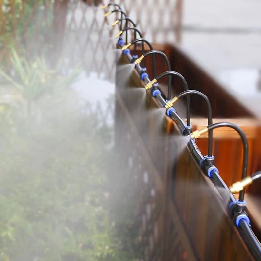 5-20M Universal Atomization Sprinkler Automatic Watering Kits 5M/10M with 20cm Rotating Copper Nozzle Balcony Rainforest Spray