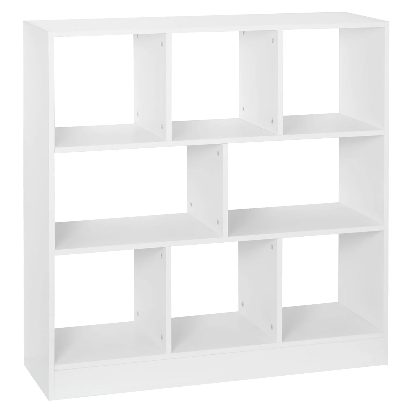 WOLTU White Bookcase Room Divider Standing Storage Filing Shelf with 8 Compartments for Living Room Children's Room Office Home