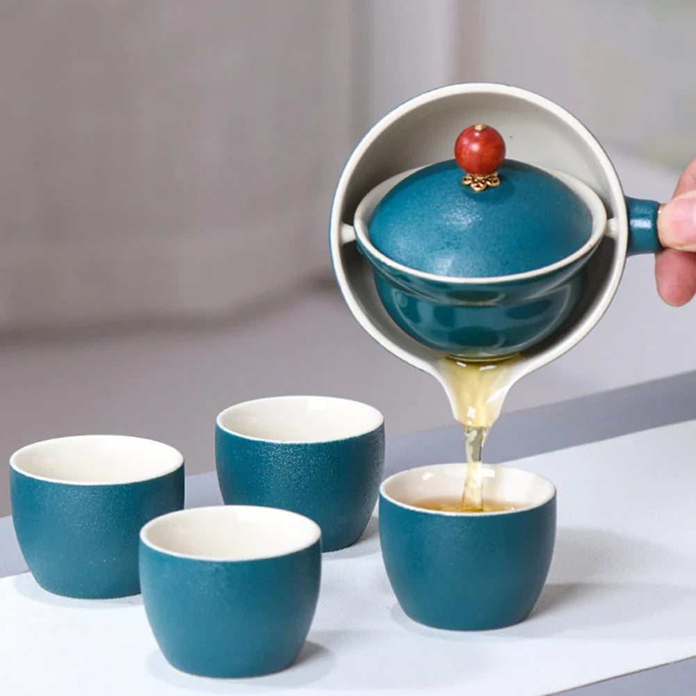 Elevate Your Ritual: 360° Rotating Portable Tea Set 🍵 | AlluCanFind
