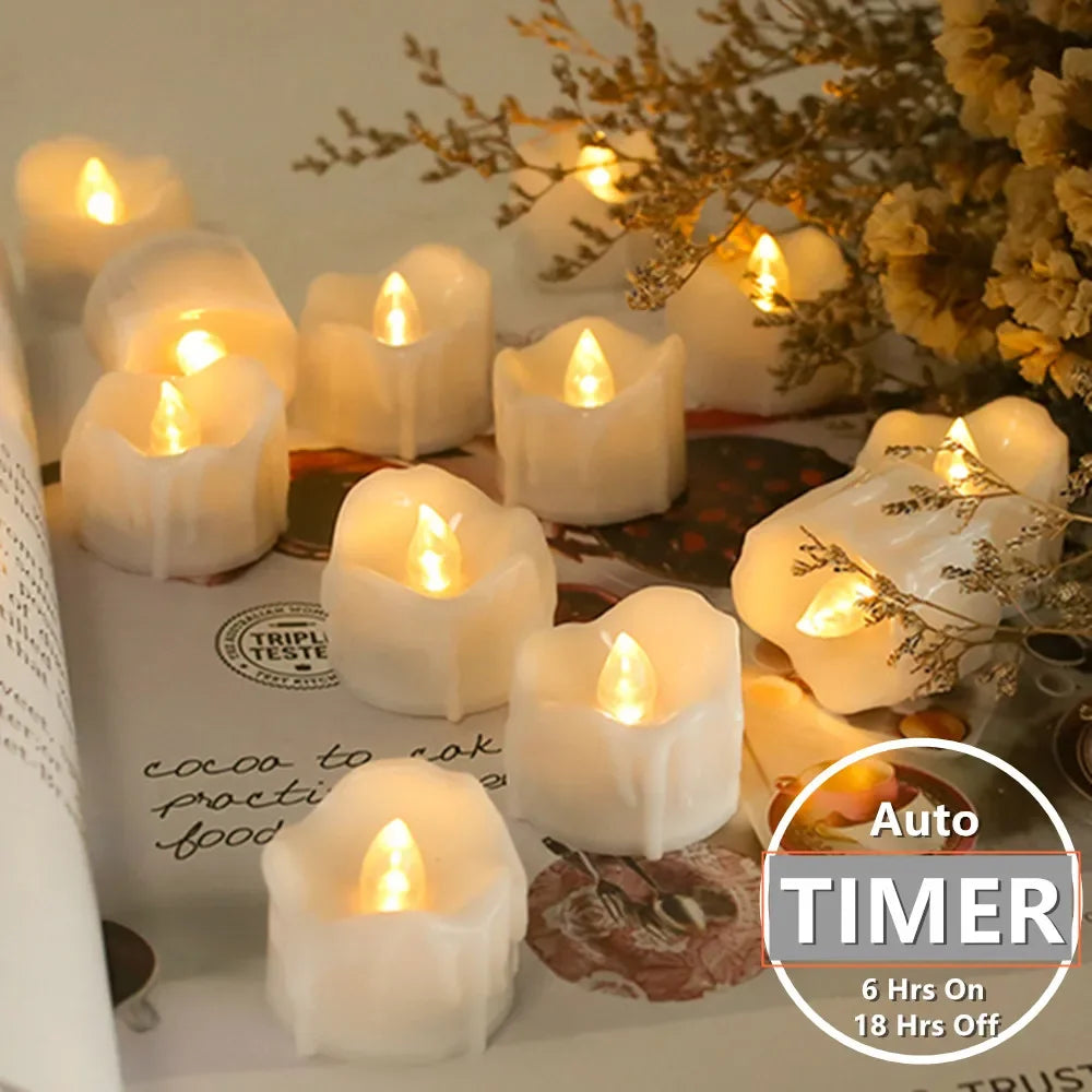 Realistic Remote LED Tealights for Wedding & Holiday 🕯️ | AlluCanFind