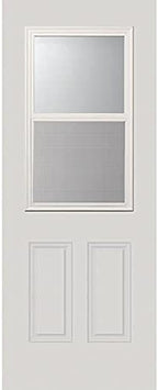 ODL Venting Entry Door Glass Replacement for Home Improvement - 24" x 38" Exterior or Front Door Inserts Glass Kit with Double Pane Tempered Clear Glass for House (Vertical Slide) - White Frame