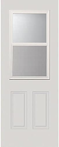 ODL Venting Entry Door Glass Replacement for Home Improvement - 24" x 38" Exterior or Front Door Inserts Glass Kit with Double Pane Tempered Clear Glass for House (Vertical Slide) - White Frame