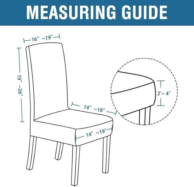 H.VERSAILTEX Velvet Dining Chair Covers Stretch Chair Covers for Dining Room Set of 6 Parson Chair Slipcovers Chair Protectors Covers Dining, Soft Thick Solid Velvet Fabric Washable, Brown Striped