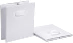 Amazon Basics Collapsible Fabric Storage Bins with Handles, Cube Organizer, 13"x13"x13", White, 6-Pack