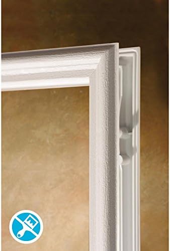 ODL Entry Door Glass Replacement for Home Improvement - 24" x 38" Exterior or Front Door Inserts Glass Kit with Energy Efficient Low-E Double Pane Tempered Glass - White Frame External 9 Grid Pattern
