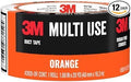 3M Multi-Use Colored Duct Tape,Orange with Strong Adhesive and Water-Resistant Backing,Multi-Surface Duct Tape for Indoor and Outdoor Use,1.88 Inches x 20 Yards,1 Roll (3920-OR),(Pack of 12)