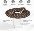 Giraffe Tools Garden Hose 100FT Non-Expandable Lightweight Flexible Water Hoses Burst 600 psi with 9 Spray Function Nozzle Heavy Duty Hose