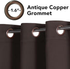 H.VERSAILTEX Three Pass Microfiber Blackout Thermal Insulated Grommet Panels Window Curtains/Drapes (Set of 2, Chocolate Brown, 52 x 96 Inch)