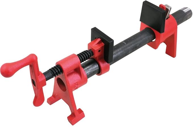 Bessey BPC-H34,3/4-In. H Style Pipe Clamps - Incredibly Versatile,Easy To Assemble,Indespensable Workshop Clamp For Woodworking,Carpentry,Home Improvement,and DIY Projects,(Pack of 4)