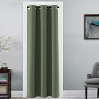 H.VERSAILTEX Doorway Curtain Blackout Closet Door Curtain Room Divider Window Treatment Curtain for Bedroom Thermal Insulated Privacy Drape Soundproof Grommet, 42 x 80 inches, 1 Panel, Bronze Green