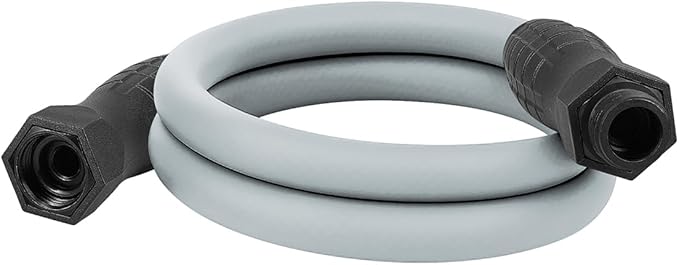 Flexzilla Colors SwivelGrip Garden Hose 5/8 in. x 5 ft., Lightweight All-Weather Water Hose, Durable and Flexible, Leak-Free Connections, Slate Grey