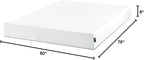 Zinus 8 Inch King Green Tea Memory Foam Mattress [New Version], Fiberglass Free, Medium Firm Feel, Zoned Pressure Relief, Certified Safe Foams & Fabric, Mattress in A Box