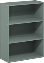 Furinno PASIR Book Shelf, 3-Tier Bookshelf, Bookcase, 9.7" x 23.7" x 31.5", for Living Room, Bedroom, Home Office, Sage Green