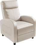 Homall Recliner Chair, Recliner Sofa for Adults, Recliners Home Theater Seating with Lumbar Support, Reclining Sofa Chair for Living Room (Leather, Beige)