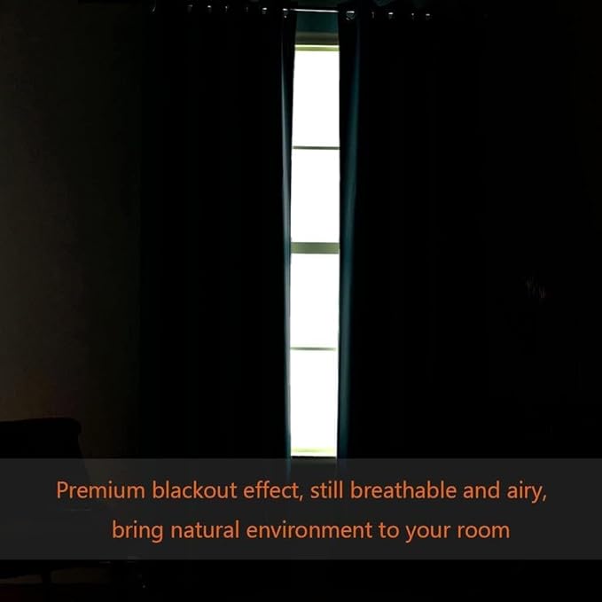 H.VERSAILTEX Blackout Patio Curtains 100 x 108 Inches for Sliding Door Extral Wide Blackout Curtain Panels Thermal Insulated Room Divider - Grommet Top, 9' Tall by 8.5' Wide - Sea Grass