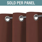 H.VERSAILTEX Blackout Curtain for Living Room Small Window Kitchen Blackout Curtains 45 inch Length Energy Saving Solid Grommet Blackout Drape, One Panel, Rust, 52" W x 45" L
