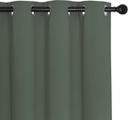NICETOWN Blackout Drapery Curtain Panel 90 inches Long - Window Treatment Thermal Insulated Grommet Blackout Curtain/Drape for Bedroom Living Room (Dark Mallard, 1 Panel, 46 by 90 inches)