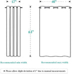 NICETOWN Blackout Window Curtain for Bedroom - (Grey Color) Home Decoration Thermal Insulated Room Darkening Drape/Drapery, W52 x L63 Inch, 8 Grommets/Rings Top, 1 Panel