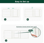 FXW Garden Fence Outdoor for The Yard – 40in(H) x 109.4ft(L) Heavy Duty Metal Animal Barrier for Dog and Rabbit, Decorative Dog Fence, 48 Panels, White