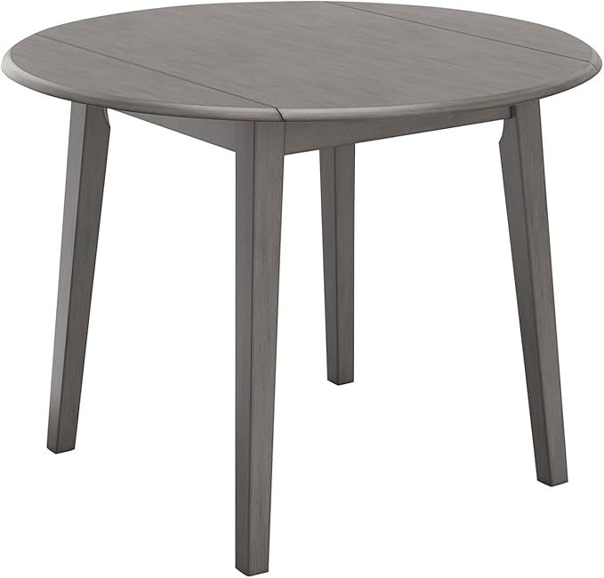 Signature Design by Ashley Shullden Casual Round Dining Small Drop Leaf Table, Seats up to 4, Gray