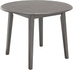 Signature Design by Ashley Shullden Casual Round Dining Small Drop Leaf Table, Seats up to 4, Gray