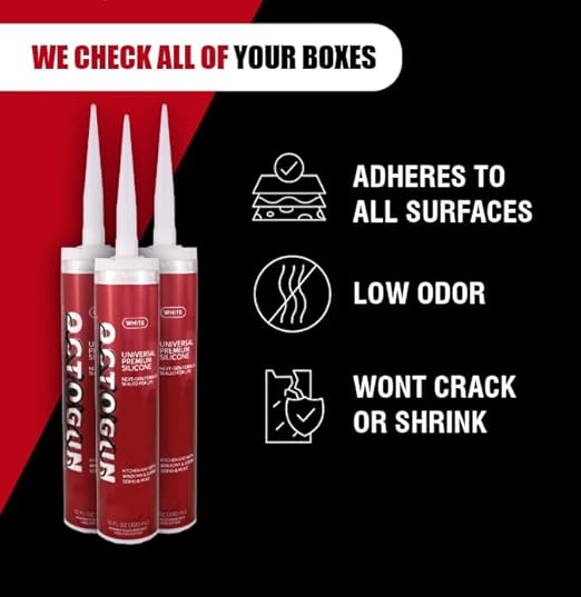 Newborn Octogun Complete Caulking Bundle | Pro Drip-Free Caulk Gun, Universal Silicone Sealant, 8-Piece Smoothing Tool Kit, and Caulk Removal Set | All-in-One Home Repair & Sealing Pack