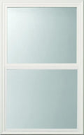 ODL Venting Entry Door Glass Replacement for Home Improvement - 24" x 38" Exterior or Front Door Inserts Glass Kit with Double Pane Tempered Clear Glass for House (Vertical Slide) - White Frame