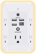 Outlet Extender with Night Light, HANYCONY Multi Plug Outlet, USB Wall Charger Surge Protector 4 USB Ports(1 USB C), Power Strip Electrical Outlet Splitter Expander for Home Office Dorm Room, ETL