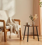 FORAOFUR Side Table, Rectangular Wooden Small End Table, Small Accent Table for Living Room, Bedroom and Balcony, Modern Side Tables for Spaces Home Decor, Easy Assembly