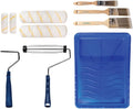Pro Grade Paint Roller Kit, Brush & Roller,10 Piece Set, Wall Painting Naps for Professionals & Homeowners - All Paints & Stains, Washable, Reusable, Easy to Clean, Superior Absorbency.