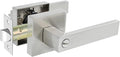 KAMOTA Privacy Door Levers, 1 Pack Satin Nickel Door Handles Bed and Bath Door Locks Interior Keyless Locksets, Left and Right Hand Reversible