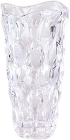 Unbreakable Flower Glass Vase 3.5lb 9.5inch Transparent vase Bohemian Style, for Centerpieces,Kitchen,Office, Living Room,Wedding,Perfect Home Decor Glass Vase (Transparent)