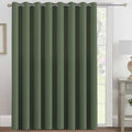 H.VERSAILTEX Blackout Patio Curtains 100 x 108 Inches for Sliding Door Extral Wide Blackout Curtain Panels Thermal Insulated Room Divider - Grommet Top, 9' Tall by 8.5' Wide - Bronze Green