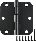 72 Pack Black Hinges 3.5 Inch Rounded No Squeak Interior Exterior Sturdy Door Hinges for Wooden Door Bedroom Study Game Gym Office Hospital Pantry Dorm Business Crafts House Heavy Duty Door Hardware