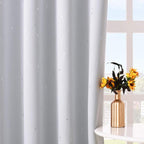 NICETOWN Room Darkening Curtains for Living Room - Easy Care Solid Thermal Insulated Grommet Room Darkening Curtains/Panels/Drapes for Bedroom (2 Panels, 52 by 84, Greyish White)