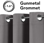 H.VERSAILTEX Blackout Curtains for Bedroom Curtains Thermal Insulated Room Darkening Window Treatment Extra Long Curtains/Drapes, Grommet Panels (Set of 2, 52 by 108 - Inch, Grey)