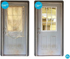 ODL Entry Door Glass Replacement for Home Improvement - 24" x 38" Exterior or Front Door Inserts Glass Kit with Energy Efficient Low-E Double Pane Tempered Glass - White Frame External 9 Grid Pattern
