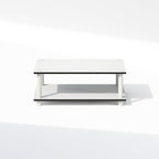 Furinno JUST Printer Stand with Storage, 2-Tier Under Desk Printer Stand, Printer Table, Toolless Assembly, for CPU, Office Supplies, Home Office, White