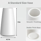 Premium Quality Large Ceramic Vase - 9 Inch Flower Vase for Home, Farmhouse, Modern, Bohemian Decor