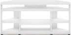 Furinno BESI TV Stand, No Tools Assembly Industrial Style Entertainment Center, TV Console for TV up to 46 Inch, for Living Room, Bedroom, White