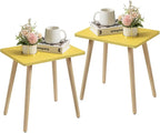 FORAOFUR Side Tables Living Room Set of 2, Small Wooden Table Accent Table Nursery Room, Bedroom, Accent Tables for Small Spaces, Easy Assembly