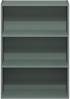 Furinno PASIR Book Shelf, 3-Tier Bookshelf, Bookcase, 9.7" x 23.7" x 31.5", for Living Room, Bedroom, Home Office, Sage Green