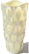 Unbreakable Flower Glass Vase 3.5lb 9.5inch Sparkle vase Bohemian Style, for Centerpieces,Kitchen,Office, Living Room,Wedding,Perfect Home Decor Glass Vase (Sparkle Cream)