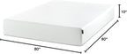 Zinus 10 Inch Queen Green Tea Memory Foam Mattress [New Version], Fiberglass Free, Medium Firm Feel, Zoned Pressure Relief, Certified Safe Foams & Fabric, Mattress in A Box